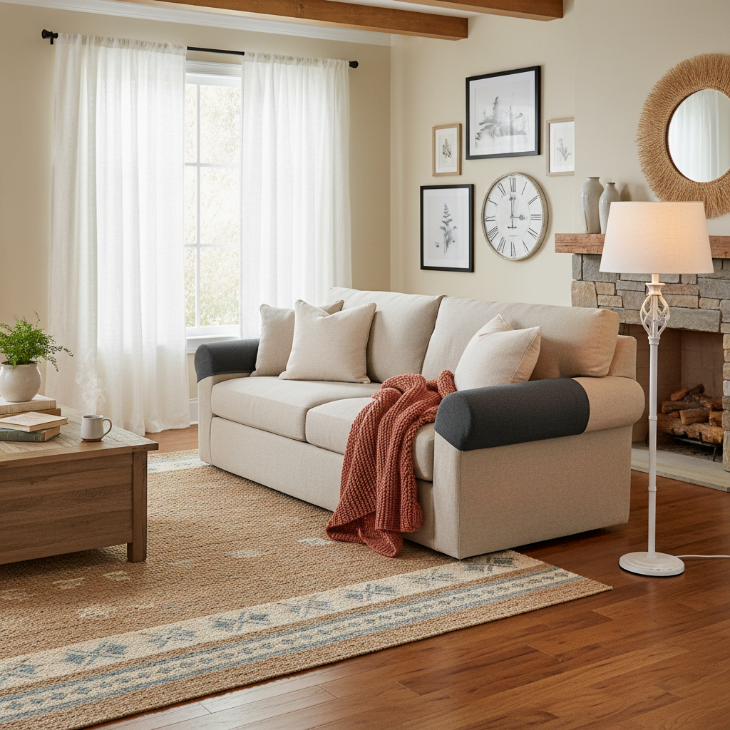 Small Space, Big Impact: How to Use Stretch Sofa Armrest Covers in a Cozy Living Room