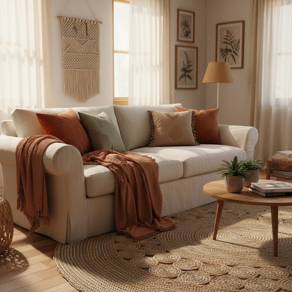 Matching a Cozy Boho Throw Blanket to Your Sofa and Living Room: A Practical Texture and Color Guide for Small Spaces, Open-Plan Layouts, and Rental Apartments