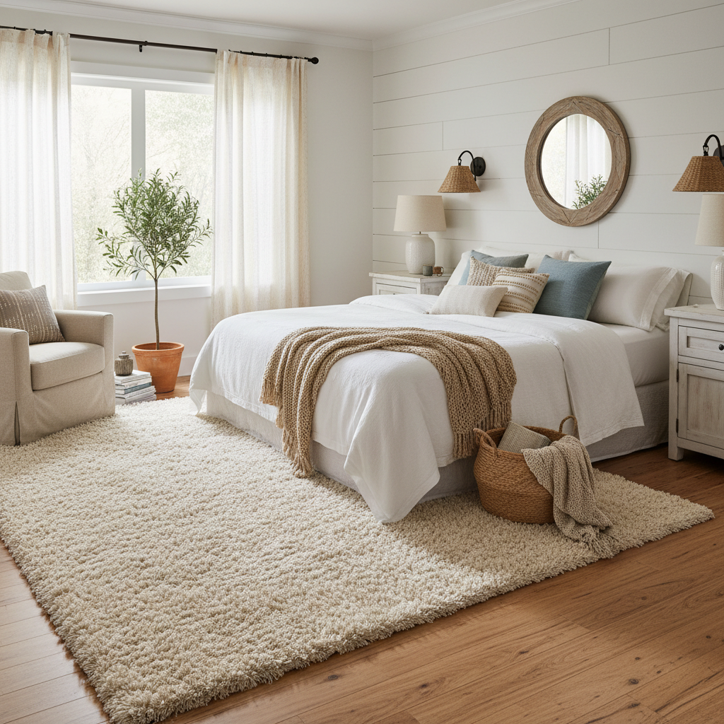 The Real Texture Difference Between Low-Pile and High-Pile Shag in Fluffy Area Rug Bedroom Decor — And Which One Suits Your Daily Comfort