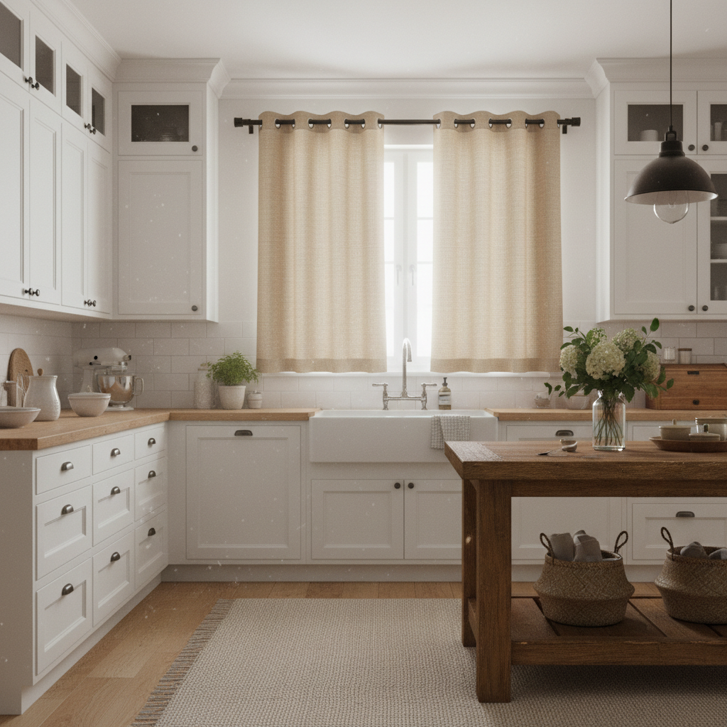 Thermal Insulated Grommet Curtains In, Bare Kitchen Windows Out: What Newer Window Treatments Traded Away