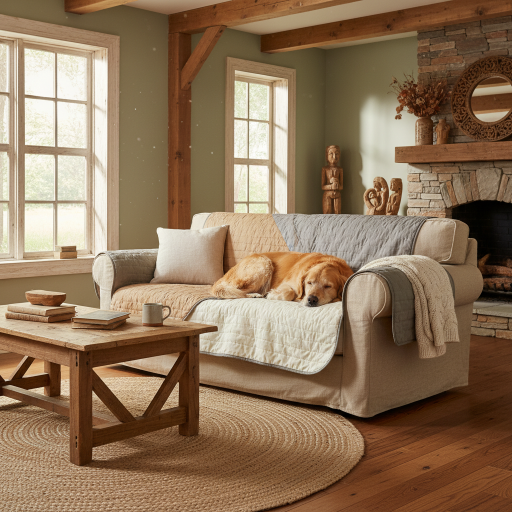 Waterproof Pet Blanket Sofa Couch Furniture Protector Fixes That Worsen Sliding and Bunching: How Far to Push Coverage in Pet-Proofing Your Couch