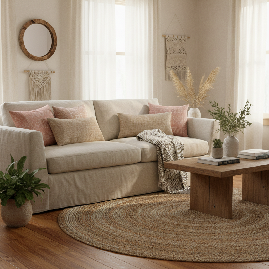 Choosing Farmhouse Boho Throw Pillow Covers for Your Sofa Before Your Living Room Vibe Settles: Favor Flexible Texture Over Locked-In Color