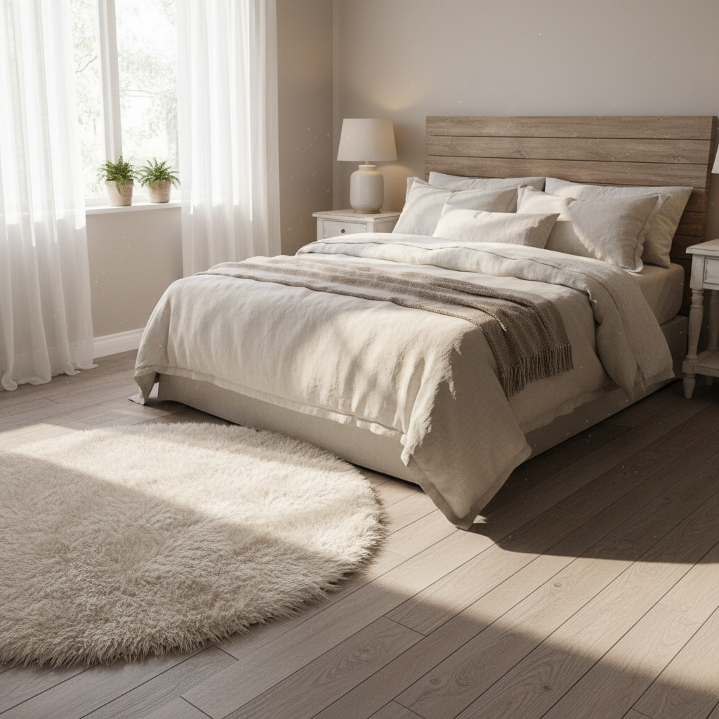 Round Faux Fur Rug in the Bedroom: A Room-by-Room Guide to Cozy Decor
