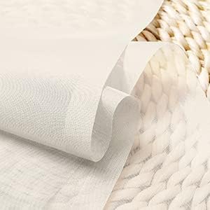 OVZME Ivory Sheer Curtains 90 Inches Long 2 Panels - Soft Light Filtering Window Sheer Panels for Living Room/Bedroom, Top Dual Rod Pocket, 1 Pair, Each 42Wx90L Inches