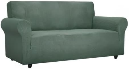 ZNSAYOTX Super Stretch Couch Cover (72"-92") Universal Sofa Covers with Elastic Bottom, Dog Cat Pets Friendly Washable Furniture Protector Fitted Sofa Slipcovers Stay in Place (Pea Green, Sofa)