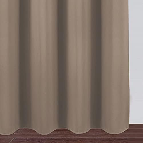 LEMOMO Cappuccino Thermal Blackout Curtains/38 x 84 Inch/Set of 2 Panels Room Darkening Curtains for Bedroom