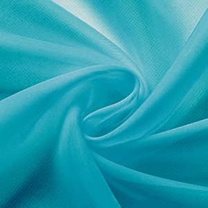 OVZME Turquoise Sheer Curtains 90 Inches Long 2 Panels - Soft Light Filtering Window Sheer Panels for Living Room/Bedroom, Top Dual Rod Pocket, 1 Pair, Each 42Wx90L Inches