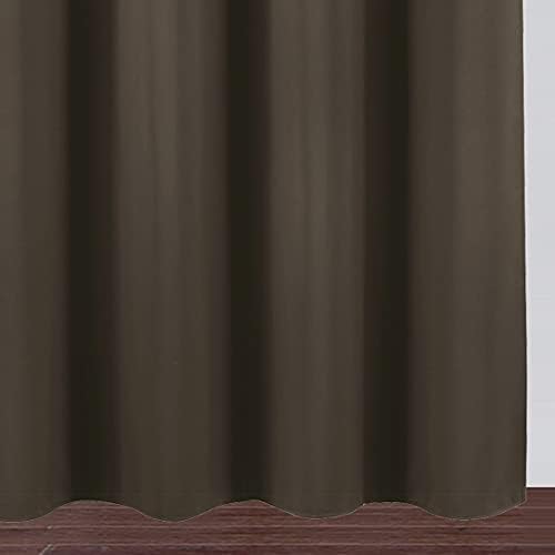 LEMOMO Blackout Curtains 66 x 84 inch/Chocolate Brown Curtains Set of 2 Panels/Thermal Insulated Room Darkening Bedroom Curtains