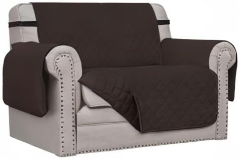 Easy-Going Oversized Chair Sofa Slipcover Reversible Sofa Cover Water Resistant Couch Cover Furniture Protector Cover with Elastic Straps for Pets Dog (Oversized Chair, Chocolate/Chocolate)