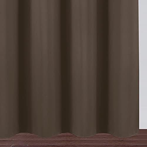 LEMOMO Chocolate Brown Blackout Curtains 38 x 54 Inch Length/Set of 2 Curtain Panels/Thermal Insulated Room Darkening Blackout Curtains for Bedroom