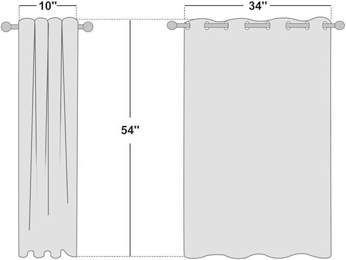 NICETOWN Room Darkening Draperies Window Curtain Panels, Thermal Insulated Grommet Room Darkening Curtains for Bedroom (Natural, 2 Panels, W34 x L54 -inch)