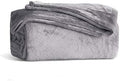 KMUSET Fleece Blanket Grey Queen Size Lightweight Cozy Plush Microfiber Solid Blanket Factory Shop