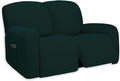 PureFit Super Stretch Loveseat Recliner Sofa Couch Cover with Pocket – 2 Seat Non Slip Soft Sofa Slipcover, Washable Reclining Furniture Protector for Kid, Pet (Recliner Loveseat, Deep Teal)