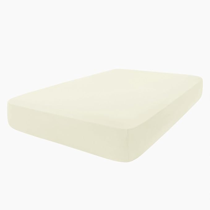 hyha Milk Silk Couch Cushion Covers, Soft Magic Sofa Covers Washable for 2 Cushion Couch, Stretch Sectional Outdoor Cushion Covers for Patio Furniture with Elastic Bottom(Medium, Cream)