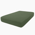 hyha Milk Silk Couch Cushion Covers, Soft Magic Sofa Covers Washable for 2 Cushion Couch, Stretch Sectional Outdoor Cushion Covers for Patio Furniture with Elastic Bottom(Medium, Bronze Green)