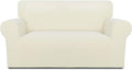 PureFit Super Stretch Sofa Slipcover – Spandex Non Slip Soft Couch Sofa Cover, Washable Furniture Protector with Non Skid Foam and Elastic Bottom for Kids, Pets （Loveseat, Ivory）