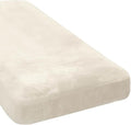 H.VERSAILTEX Velvet Stretch Individual Chaise Cover Sectional Couch Covers for L Shaped Sofa Both Left/Right Furniture Protector Seat Cushion Sofa Cover (1 Piece Chaise Cover, Cream)