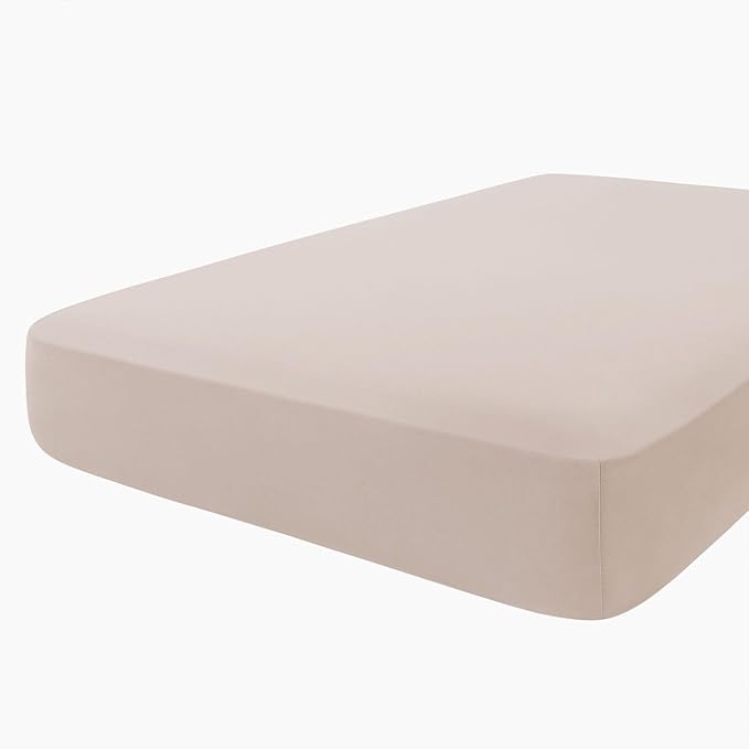 hyha Milk Silk Couch Cushion Covers, Soft Magic Sofa Covers Washable for 3 Cushion Couch, Stretch Sectional Outdoor Cushion Covers for Patio Furniture with Elastic Bottom(Large, Taupe)