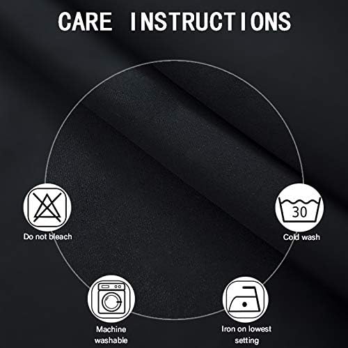 LEMOMO Black Blackout Curtains 66 x 63 Inch Length/Set of 2 Curtain Panels/Thermal Insulated Room Darkening Blackout Curtains for Bedroom