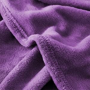 KMUSET Super Soft Throw Blanket Premium Silky Flannel Fleece Twin Size Purple Microfiber Lightweight Blanket All Season Use, 60X80 inches