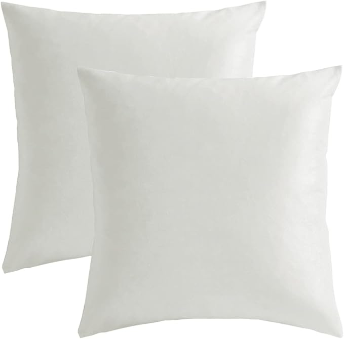 GIGIZAZA White Velvet Decorative Throw Pillow Covers for Sofa Bed 2 Pack Soft 20x20 Cushion Covers