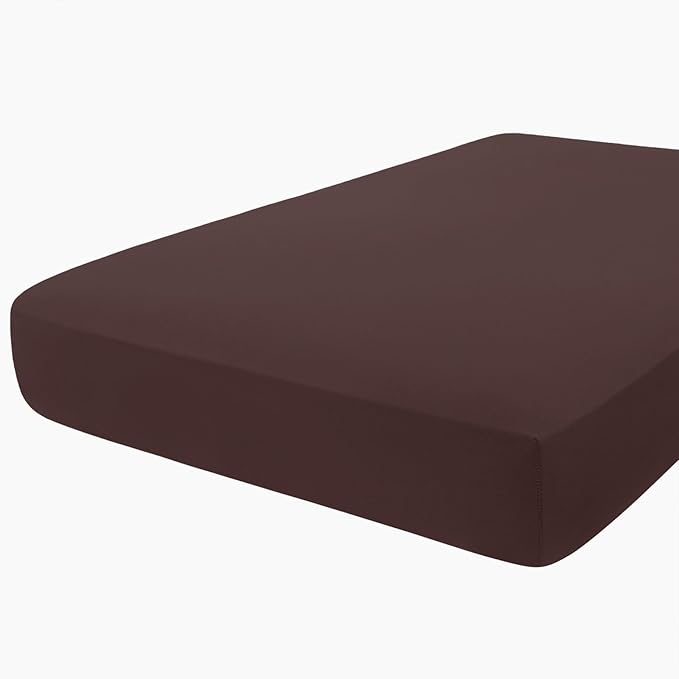 hyha Milk Silk Couch Cushion Covers, Soft Magic Sofa Covers Washable for 3 Cushion Couch, Stretch Sectional Outdoor Cushion Covers for Patio Furniture with Elastic Bottom(Large, Chocolate)