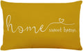 MFGNEH Home Sweet Home Quotes Farmhouse Pillow Covers 12x20 Inch, Decorative Throw Cushion Case, Housewarming Gift, Yellow