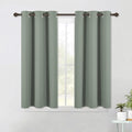 NICETOWN Modern Blackout Curtains Noise Reducing, Thermal Insulated and Privacy Room Darkening Drape Panels for Boy's Guest Room Door Small Short Window (Sage Green, 2 Panels, W42 x L45 -Inch)