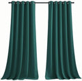 NICETOWN Christmas Curtain Panels Blackout Draperies Decoration, Thermal Insulated Solid Grommet Blackout Curtains/Drapes (Hunter Green, 2 Panels, 70 by 95-inch)