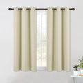 NICETOWN Room Darkening Draperies Window Curtain Panels, Thermal Insulated Grommet Room Darkening Curtains for Bedroom (Beige, 2 Panels, W42 x L54 -Inch)