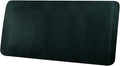 Leather Look Couch Cushion Covers Sofa Seat Slipcovers Sets Couches Furniture Protector for Sectional Armchair Loveseat Pets Kids Stretch Spandex Fabric (1 Cushion Loveseat, Dark Green)
