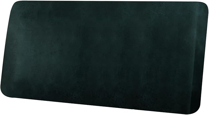 Leather Look Couch Cushion Covers Sofa Seat Slipcovers Sets Couches Furniture Protector for Sectional Armchair Loveseat Pets Kids Stretch Spandex Fabric (1 Cushion Loveseat, Dark Green)