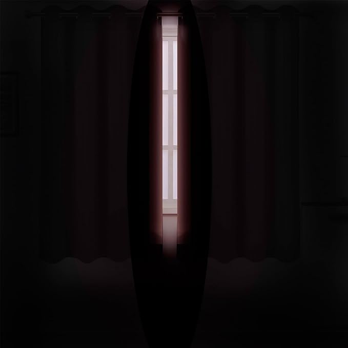 LEMOMO Blackout Curtains 66 x 72 Inch Long Coral Curtains Set of 2 Panels Room Darkening Curtains for Bedroom and Living Room
