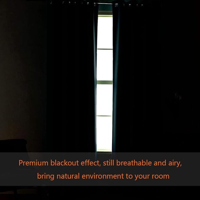 H.VERSAILTEX Blackout Patio Curtains 100 x 84 Inches for Sliding Door Extral Wide Blackout Curtain Panels Thermal Insulated Room Divider - Grommet Top, 7' Tall by 8.5' Wide - Dark Teal