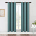 NICETOWN Modern Blackout Curtains Noise Reducing, Thermal Insulated and Privacy Room Darkening Drape Panels for Boy's Guest Room Door Window (Greyish Blue, 2 Panels, W42 x L72 -Inch)