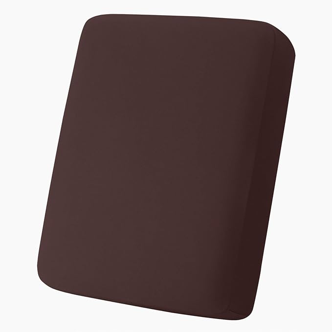 hyha Milk Silk Couch Cushion Covers, Soft Magic Sofa Covers Washable for Cushion Couch, Stretch Sectional Outdoor Cushion Covers for Patio Furniture with Elastic Bottom(Small, Chocolate)