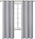 BGment Room Darkening Curtains 72 Inches Long - Grommet Thermal Insulated Drapes Window Treatment Curtains for Bedroom, 2 Panels, 42 x 72 Inch, Light Grey