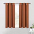 NICETOWN Burnt Orange Modern Blackout Curtains for Small Window, Thermal Insulated and Privacy Room Darkening Drape Panels for Boy's Guest Room Door Short Window (2 Panels, W42 x L45 -Inch)