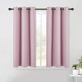 NICETOWN Blackout Curtain Panels for Girls Room, Nursery Essential Thermal Insulated Solid Grommet Top Blackout Drapes (Baby Pink=Lavender Pink, 1 Pair, 42 x 45 Inch)