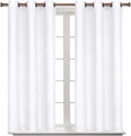 BGment Room Darkening Curtains 54 Inches Long - Grommet Thermal Insulated Drapes Window Treatment Curtains for Bedroom, 2 Panels, 38 x 54 Inch, Pure White