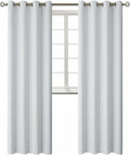 BGment Room Darkening Curtains 95 Inches Long - Grommet Thermal Insulated Drapes Window Treatment Curtains for Bedroom, 2 Panels, 52 x 95 Inch, Greyish White