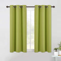 NICETOWN Blackout Curtains Window Panels, Window Treatment Thermal Insulated Solid Grommet Blackout Draperies/Drapes for Bedroom (Fresh Green, Set of 2, 42 by 54 Long)