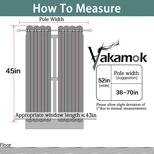 Yakamok Light Blocking Window Blackout Curtains Thermal Insulated Room Darkening Drapes for Bedroom,Solid Grommet Top Window Panels, 52x45 Inch, Purple, One Pair