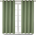BGment Room Darkening Curtains 54 Inches Long - Grommet Thermal Insulated Drapes Window Treatment Curtains for Bedroom, 2 Panels, 52 x 54 Inch, Grass Green