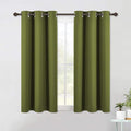 NICETOWN Blackout Curtain Panels for Bedroom, 2 Panels, Olive Green, W42 x L40-inch, Thermal Insulated Grommet Top Blackout Draperies and Drapes for Basement