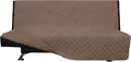 Easy-Going Futon Slipcover - Reversible Armless Sofa Cover - Furniture Protector - Water Resistant - Pets & Kids (Brown/Brown)