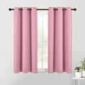 NICETOWN Blackout Curtain Panels for Bedroom, 2 Panels, W42 x L60 inches, Rouge Pink, Thermal Insulated Grommet Top Blackout Draperies and Drapes