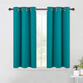 NICETOWN ROM Darkening Curtains 45 inch Length 2 Panels, Thermal Insulated Grommet Blackout Curtains for Modern Casual Elegant Bedroom Kids Room Theme Decoration (Peacock Teal, 2 Pieces, W42)