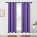 NICETOWN Bedroom Blackout Draperies Panels, 2 Panels, 42 x 72 Inch, Lilac Purple, Three Pass Microfiber Noise Reducing Thermal Insulated Solid Ring Top Window Curtains