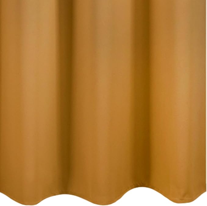 LEMOMO Mustard Yellow Thermal Blackout Curtains/38 x 84 Inch/Set of 2 Panels Room Darkening Curtains for Bedroom